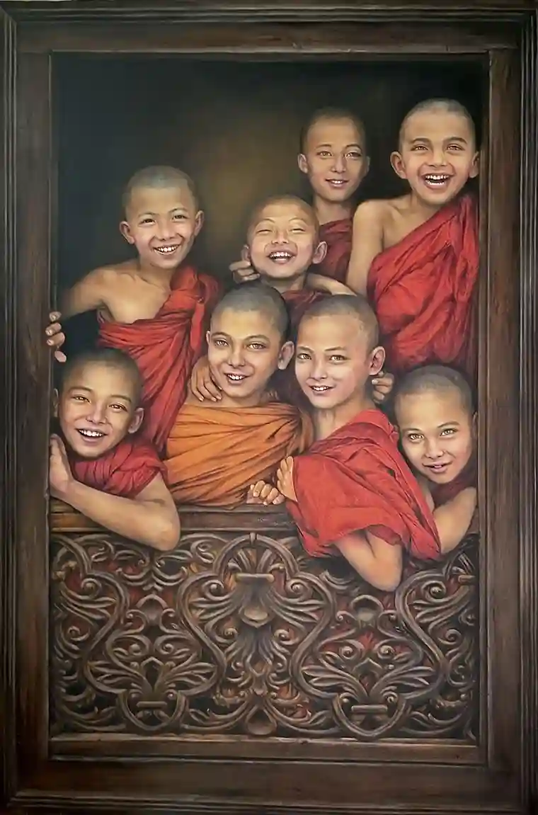 Reciprocating Smile, Oil Painting, Realistic, Religious, Home decor, Wall decor, Artwork, Handpainted, Art, Painting, VistaPallette